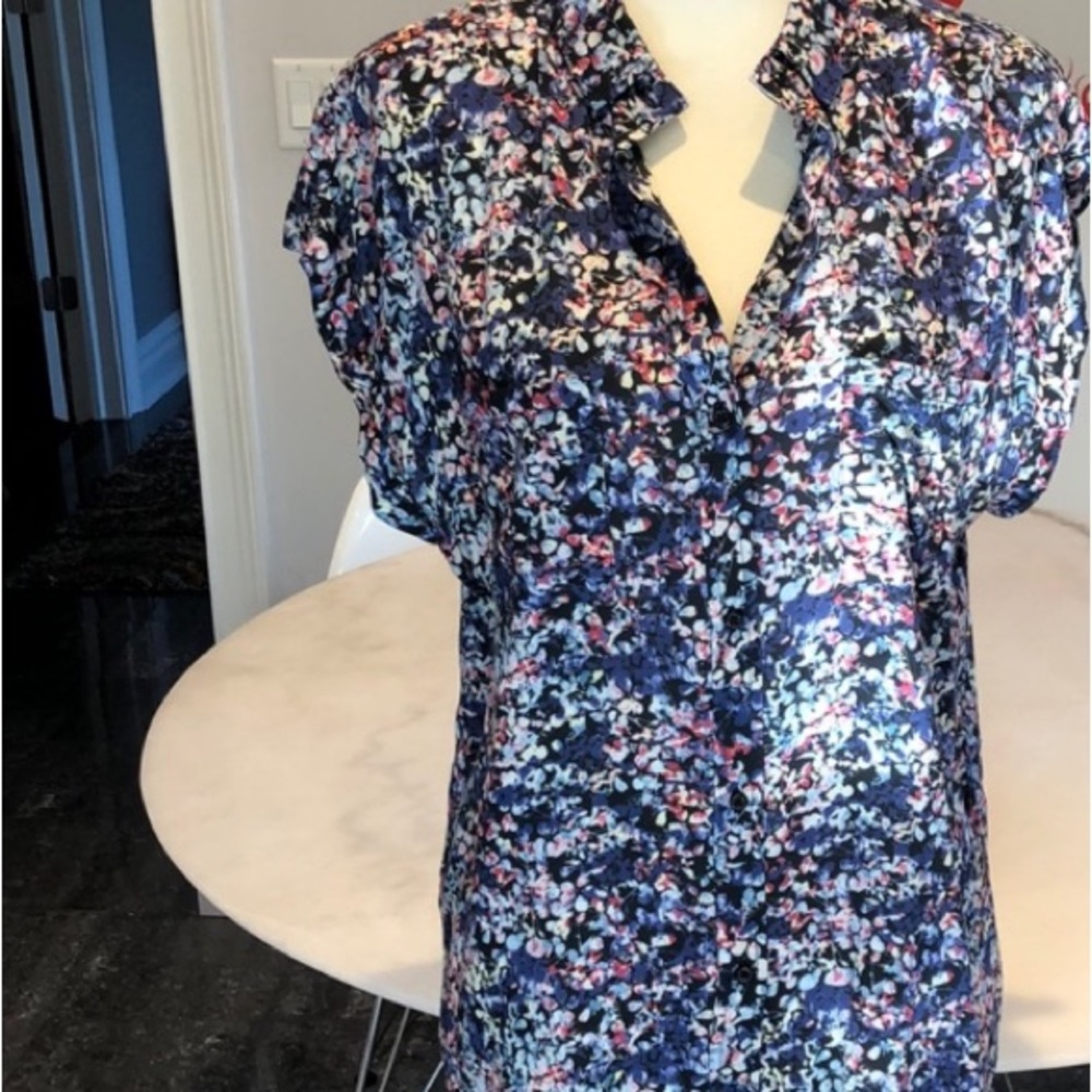 Rails Britt Tahiti Floral Rayon Button Down Top Like New✅ S/M - Picture 6 of 9